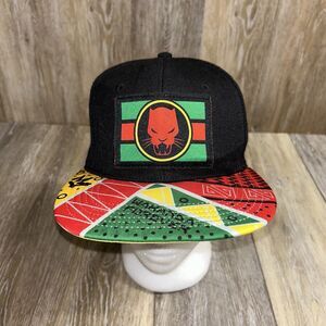 Marvel Black Panther Hat Wakanda Forever Snapback Adjustable Black Red Green